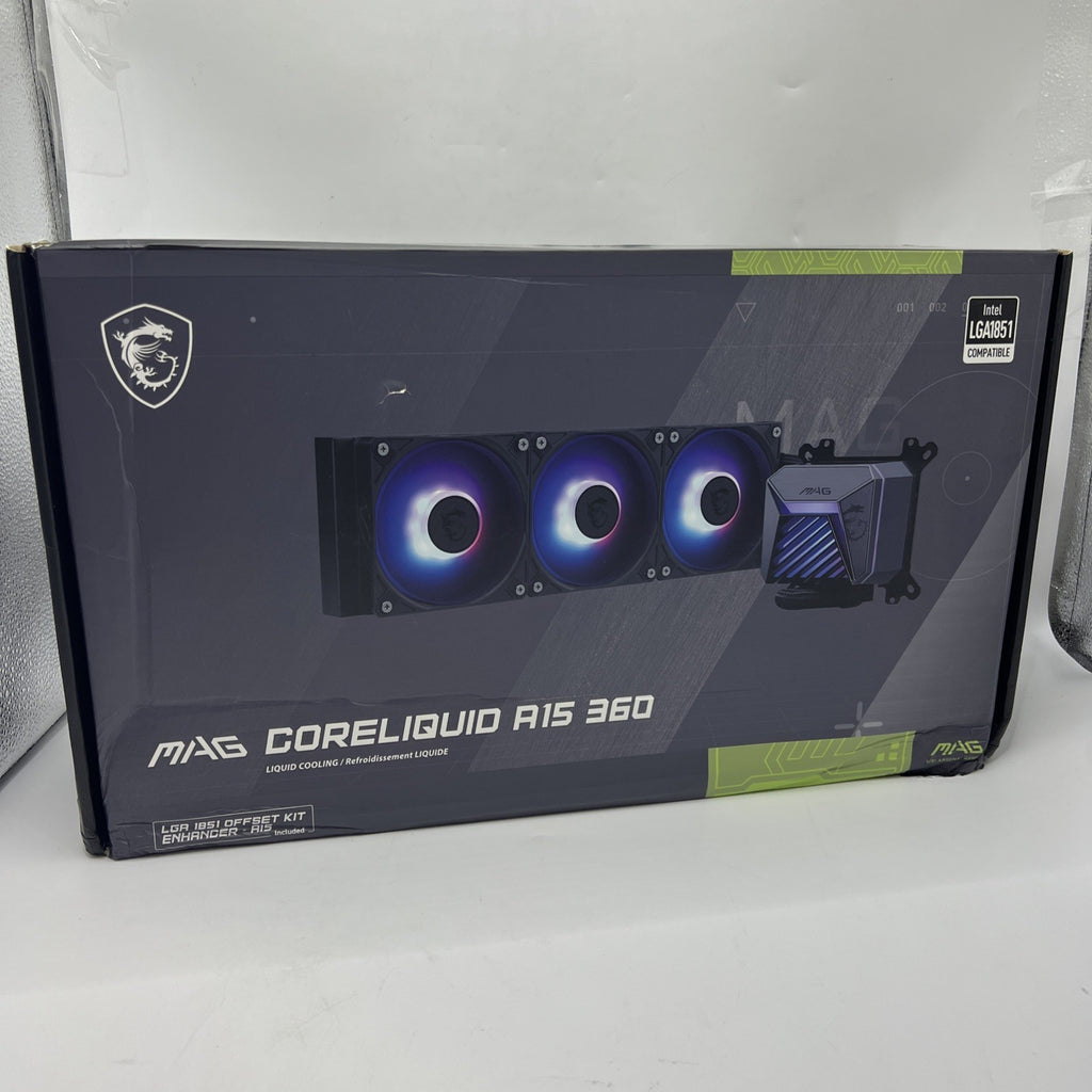 MSI - MAG Core Liquid A15 360 ARGB Liquid CPU Cooler 360mm Radiator