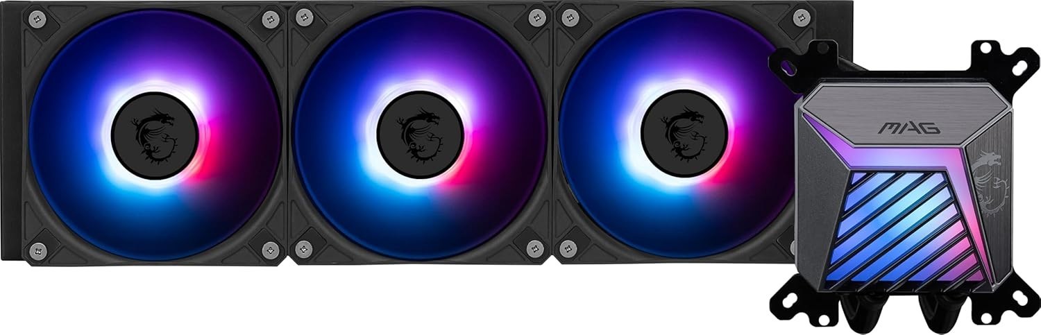 MSI - MAG Core Liquid A15 360 ARGB Liquid CPU Cooler 360mm Radiator