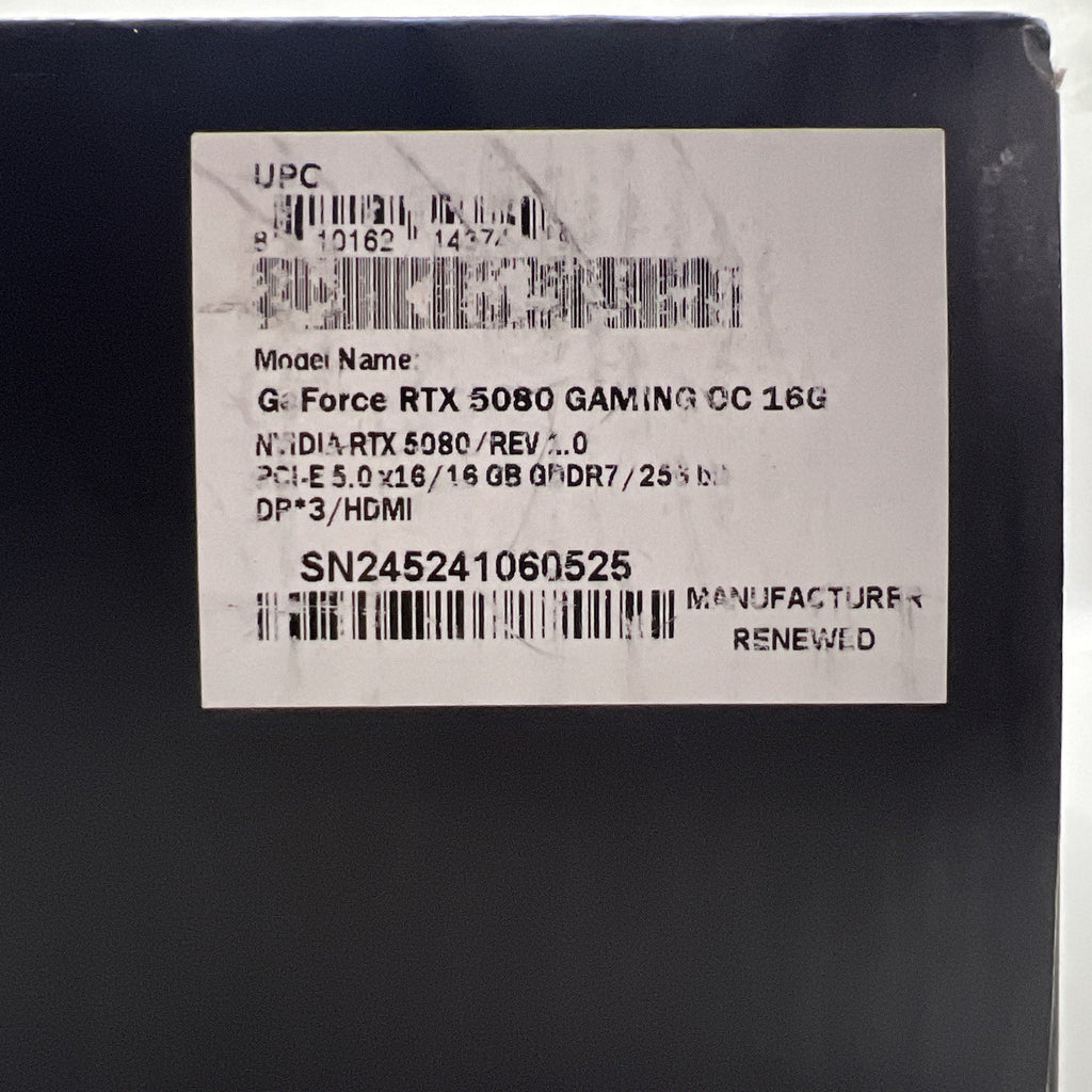 GIGABYTE GeForce RTX 5080 16GB GDDR7 GV-N5080GAMING OC-16GD