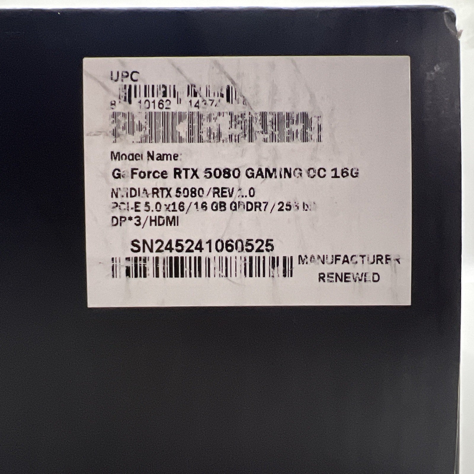 GIGABYTE GeForce RTX 5080 16GB GDDR7 GV-N5080GAMING OC-16GD