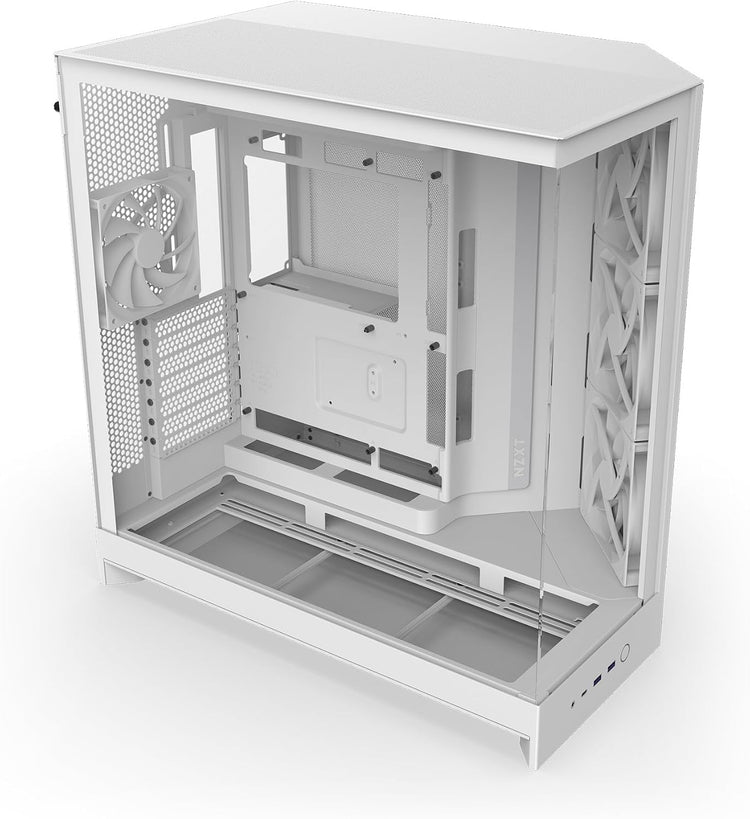 NZXT H9 Flow - Dual-Chamber ATX PC Case - White