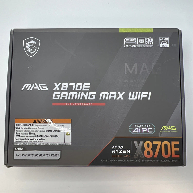 MSI MAG X870E GAMING MAX WIFI AM5 AMD X870E Gaming Motherboard