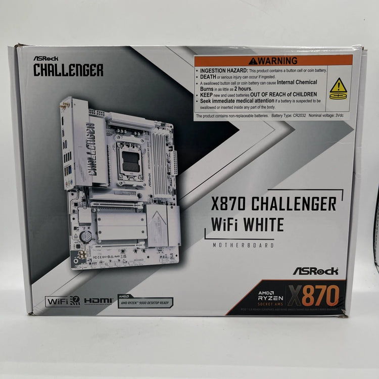 ASRock X870 Challenger WiFi White AM5 AMD X870 ATX Motherboard