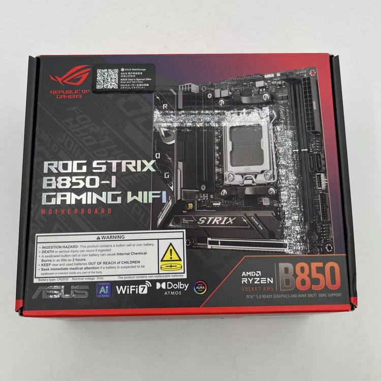 ASUS ROG Strix B850-I Gaming WiFi AMD AM5 B850 Mini-ITX mITX Motherboard